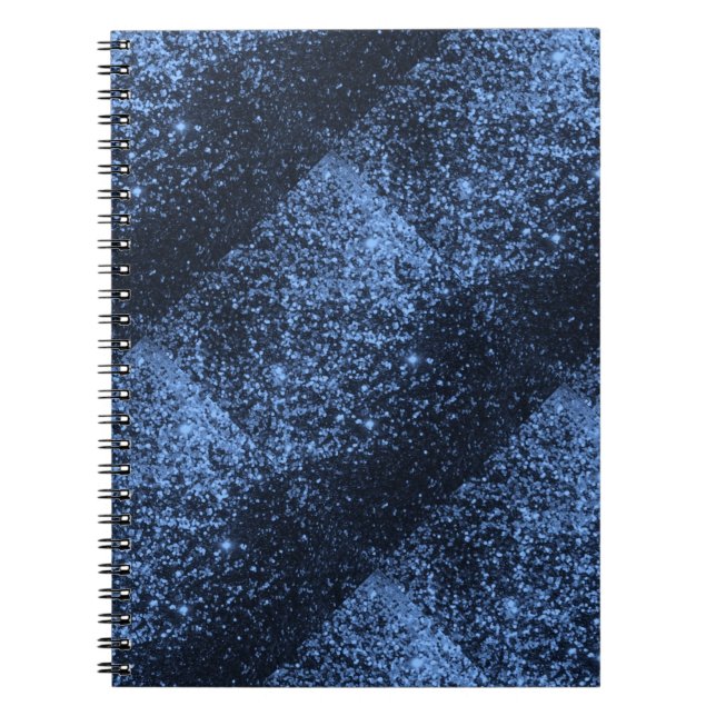 COOLA ROYAL BLUE BLACK GNISTRA GLITTER BAKGRUND P ANTECKNINGSBOK (Framsidan)