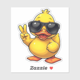 Coola Rubber Duckie peace Klistermärken