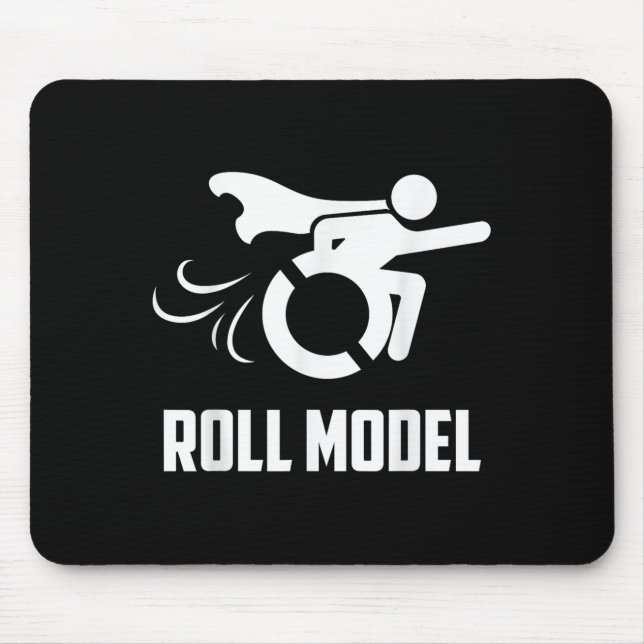 Coola rullmodell _ Rolig handikappad person rullst Musmatta (Framsidan)