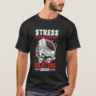 Coola rullskridskoåkande skate tjej 1970-tal Retro T Shirt