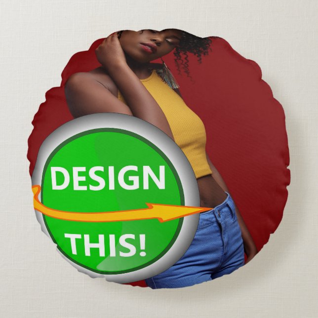 COOLA! Runda Dekorativ kudde 16-tums polyester - a (Framsidan)