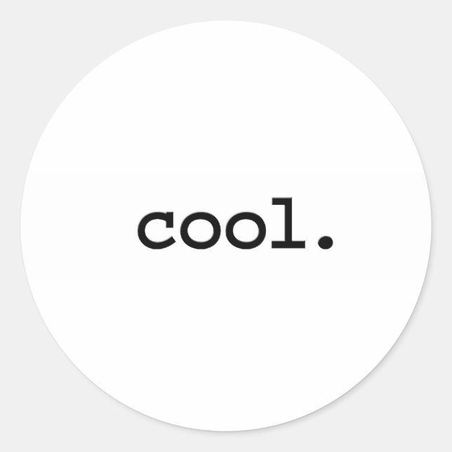 coola. runt klistermärke (Framsida)