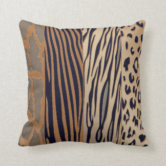Coola Rustic Animal Prated Zebra Rand Pillow Kudde
