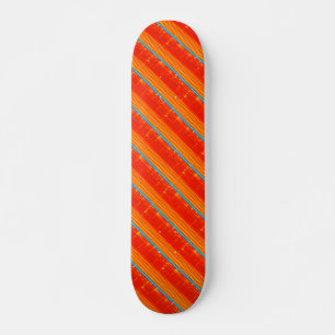 Coola Rustic Blue Orange Gult Red Rand Mini Skateboard Bräda 18,5 Cm