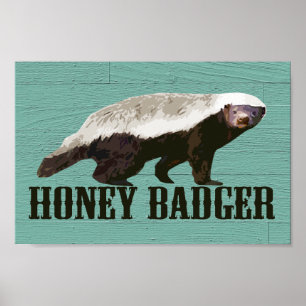 Coola Rustic Honey badger Poster