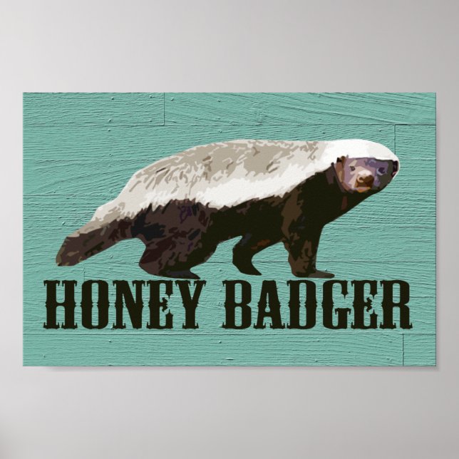 Coola Rustic Honey badger Poster (Framsidan)