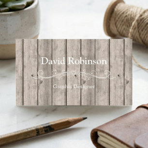 Coola Rustic Land Wooden Struktur utseende Visitkort