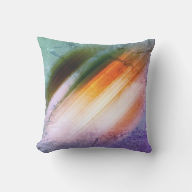 Coola Rustic Lila Blue Orange Gult Rand Kudde (Framsida)