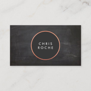 Coola Rustik kopparcirkel Emblem Black Chalkboard Visitkort