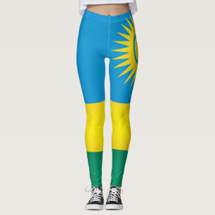 Coola Rwanda Flagga Mode Leggings