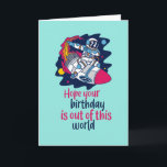 Coola Rymden Pun Funny Astronaut Birthday Kort<br><div class="desc">Lustigt och sött födelsedagskort för dem som slår kärlek och humor. Perfekt för att önska dina vänner och din familj grattis på födelsedagen. Besök vår butik om du vill ha mer födelsedagskort. Du hittar något coola,  humoristiskt och ibland sarkastiskt födelsedagskort för din speciella.</div>