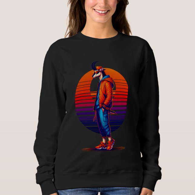 Coola Sable Antelope Modern Urban Stil Sunset Retr T Shirt (Framsida)