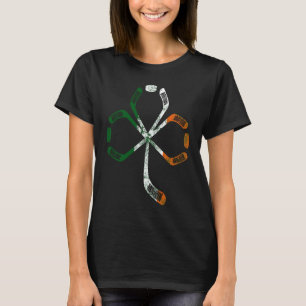 Coola Saint patrick Hockey Shamrock Ireland Flagga T Shirt