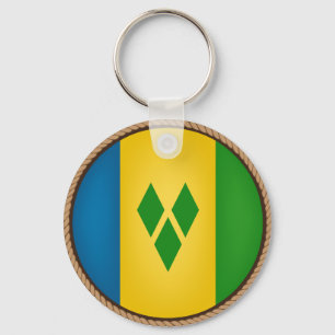 Coola Saint Vincent och Grenadinernas Flagga Seal Nyckelring