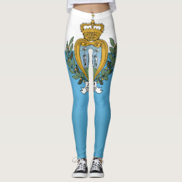 Coola San Marino Flagga Mode Leggings