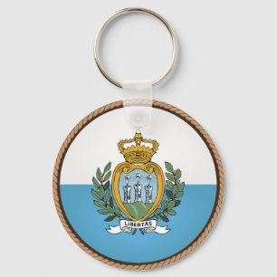 Coola San Marino Flagga Seal Nyckelring