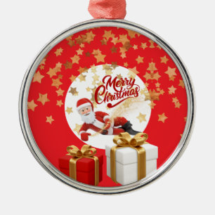 Coola Santa Claus-helgen i jul 🎅 Julgransprydnad Metall