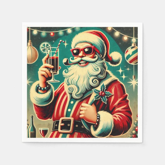 Coola Santa Funny jul Pappersservett (Framsidan)