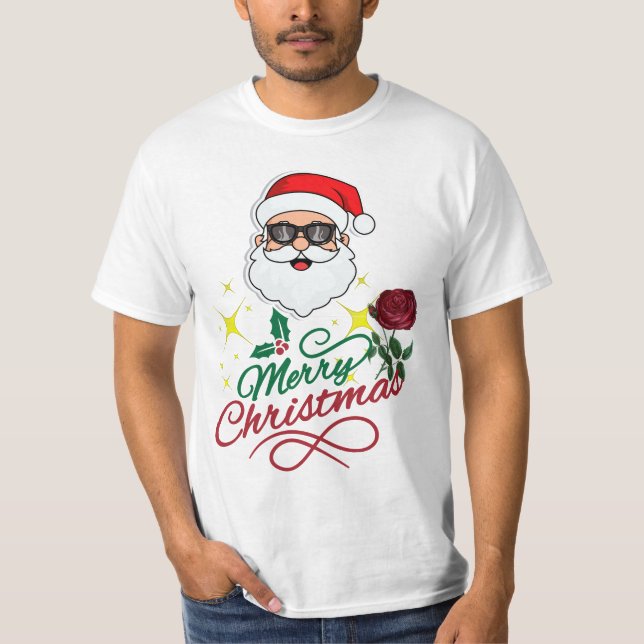 Coola Santa God jul med Ro & Holly T Shirt (Framsida)