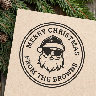 Coola Santa in sunglass God jul namn Stämpel
