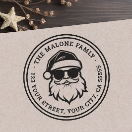 Coola Santa in sunglass jul returadress Stämpel