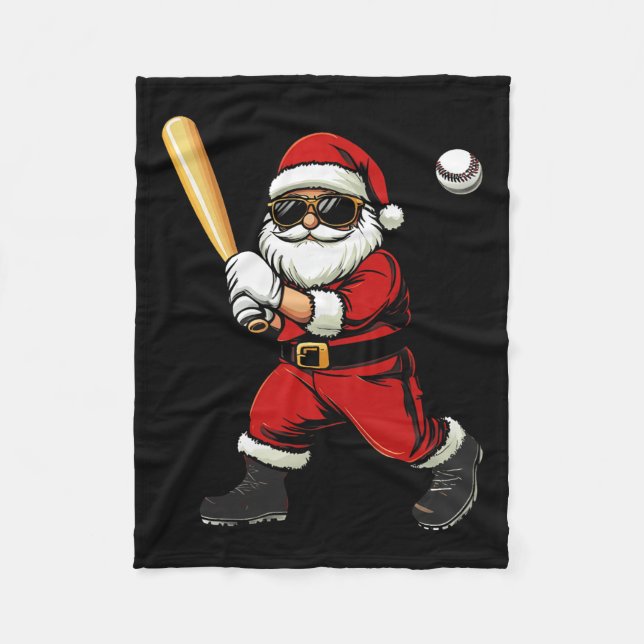 Coola Santa Pay Baseball jul Baseball Manar Fleecefilt (Framsidan)