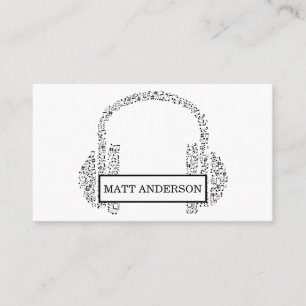 Coola sätta en klocka på svart musik för visitkort