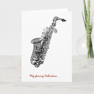Coola saxofone Alla hjärtans kort