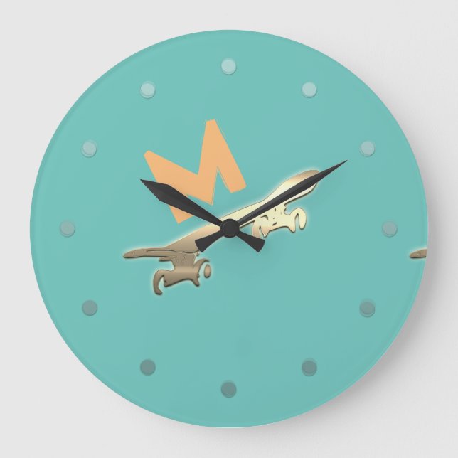 Coola School Skater Board Wall Clock Stor Klocka (Framsida)