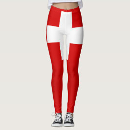 Coola Schweiz Flagga Mode Leggings