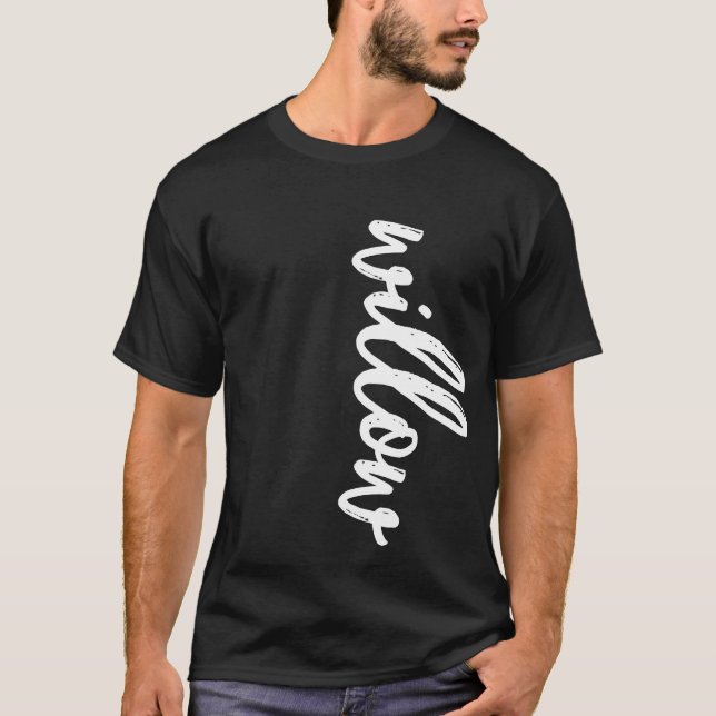 Coola Script Ord Willow | Anpassningsbar T-shirt m (Framsida)