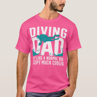 Coola Scuba-dykning För Pappa Män Ocean Scuba Dyka T Shirt