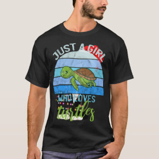 Coola Sea Turtle Älskare Gift bara en flicka som K T Shirt
