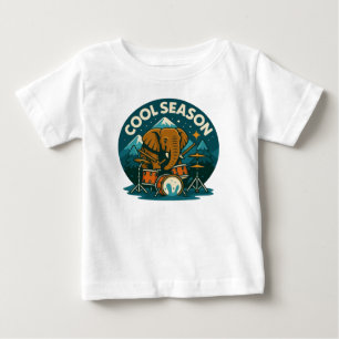 Coola SEASON Elephant Drummer Graphic Design Baby T Shirt