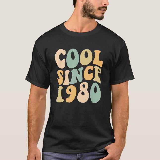 Coola sedan 1980 Retro Birthday 1980 Birthday T Shirt (Framsida)