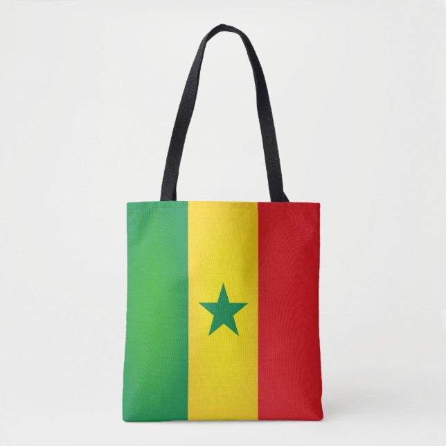 Coola Senegal Flagga Mode Tygkasse (Framsida)