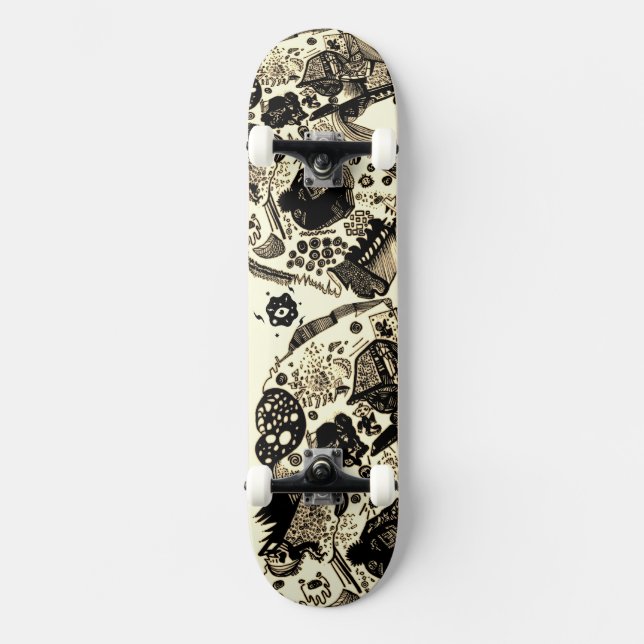 Coola Sepia Black Mini Skateboard Bräda 18,5 Cm (Framsida)