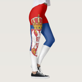 Coola Serbien Flagga Mode Leggings