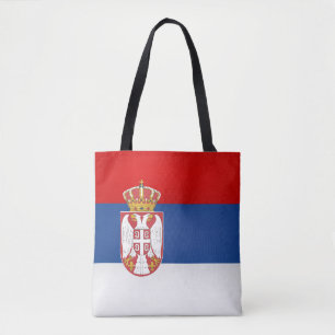 Coola Serbien Flagga Mode Tygkasse