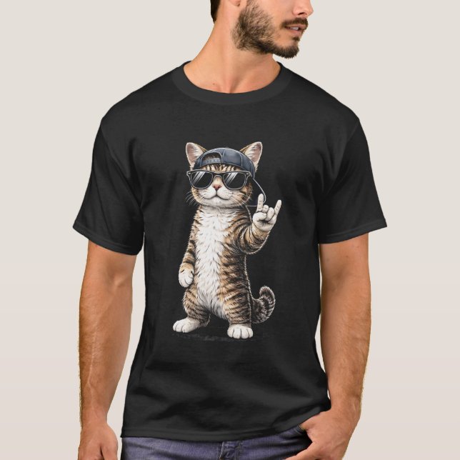 Coola seriekatten hip hop gatumode humor konst Il T Shirt (Framsida)