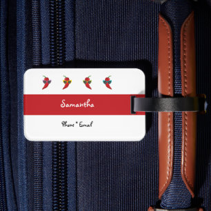 Coola Shades Red Chile Mönster Bagagebricka