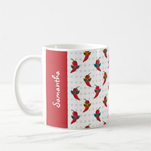 Coola Shades Red Chile Mönster Kaffemugg