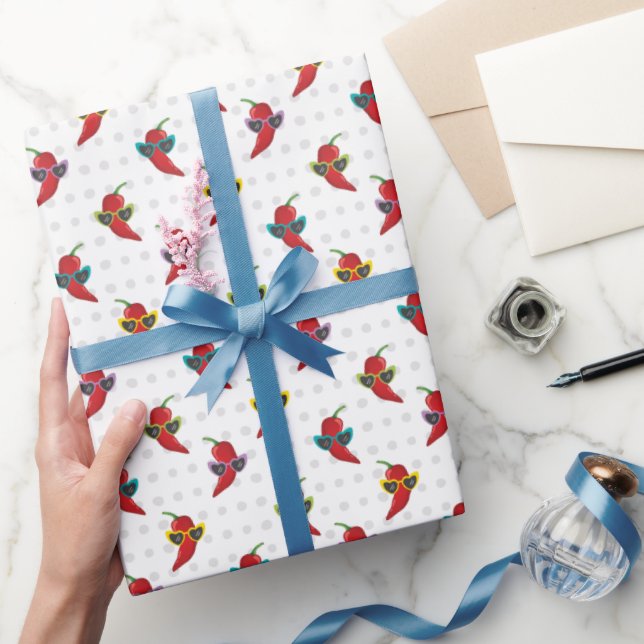 Coola Shades Red Chile Mönster Presentpapper (Gifting)