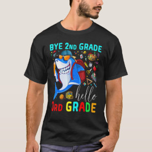 Coola Shark Adjö 2:a Klass Studenten Hej 3:e T Shirt