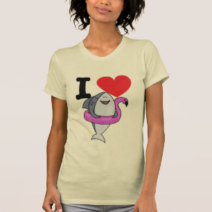 Coola Shark design kärlek - Beach Pun Funny Shark T Shirt