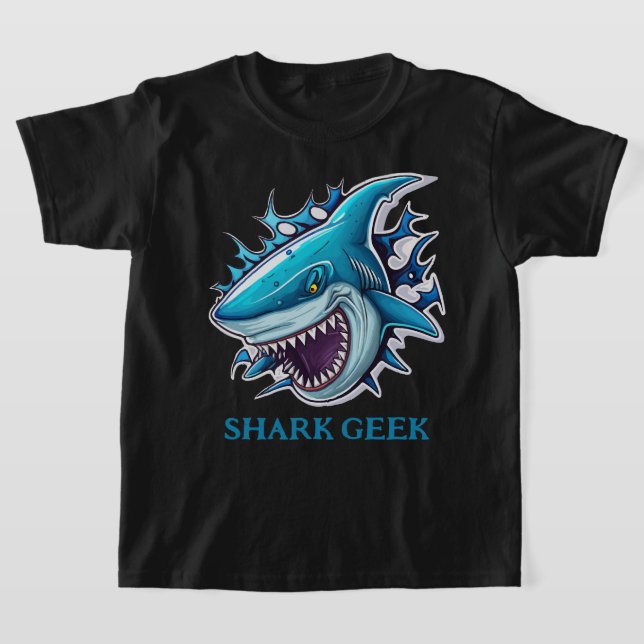 Coola Shark Geek T Shirt (Laydown)