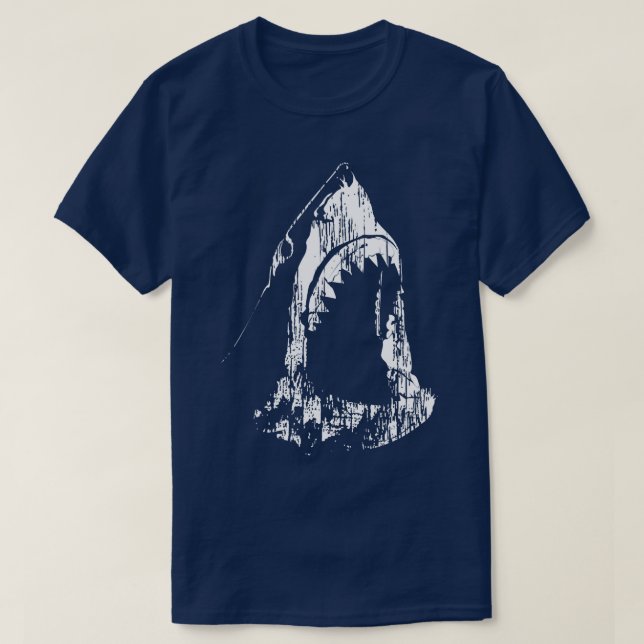 Coola Shark Graphic Sketch Graphic Ocean Fish Aqua T Shirt (Design framsida)