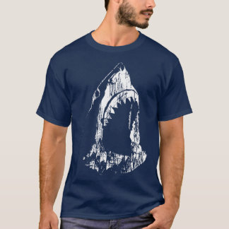 Coola Shark Graphic Sketch Graphic Ocean Fish Aqua T Shirt