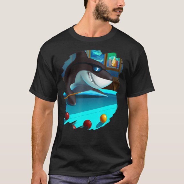 Coola Shark som spelar Bassäng Billiards i Lounge  T Shirt (Framsida)