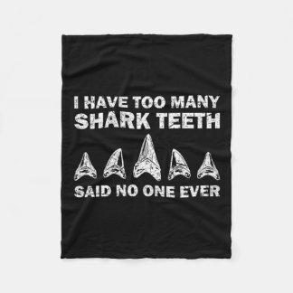 Coola Shark Teeth Collector Gift Funny Shark Teeth Fleecefilt